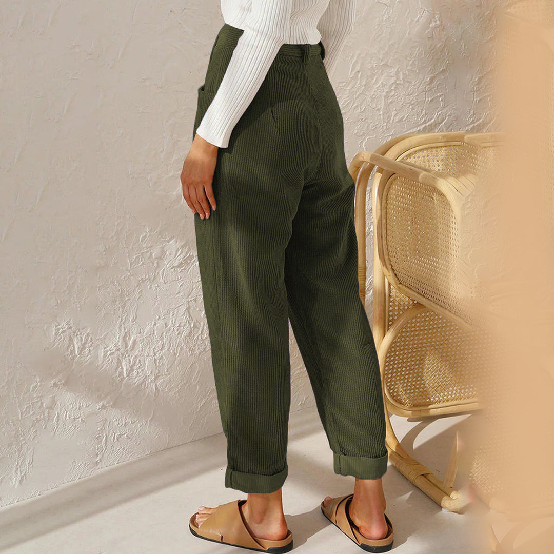 Stylische Damenhose mit hoher Taille für einen eleganten und modischen Look