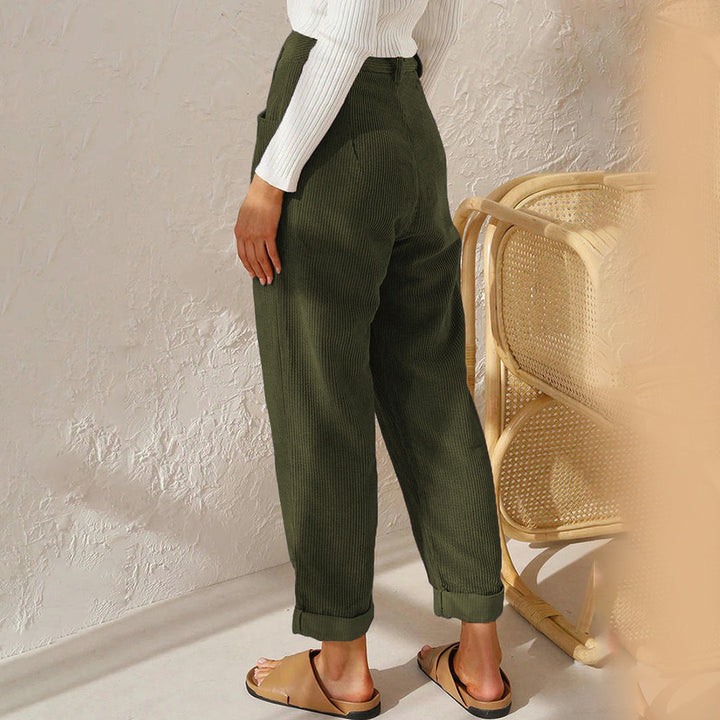 Stylische Damenhose mit hoher Taille für einen eleganten und modischen Look
