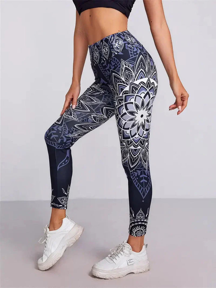 Modne damskie legginsy z kwiatowym wzorem - stylowy i elegancki look