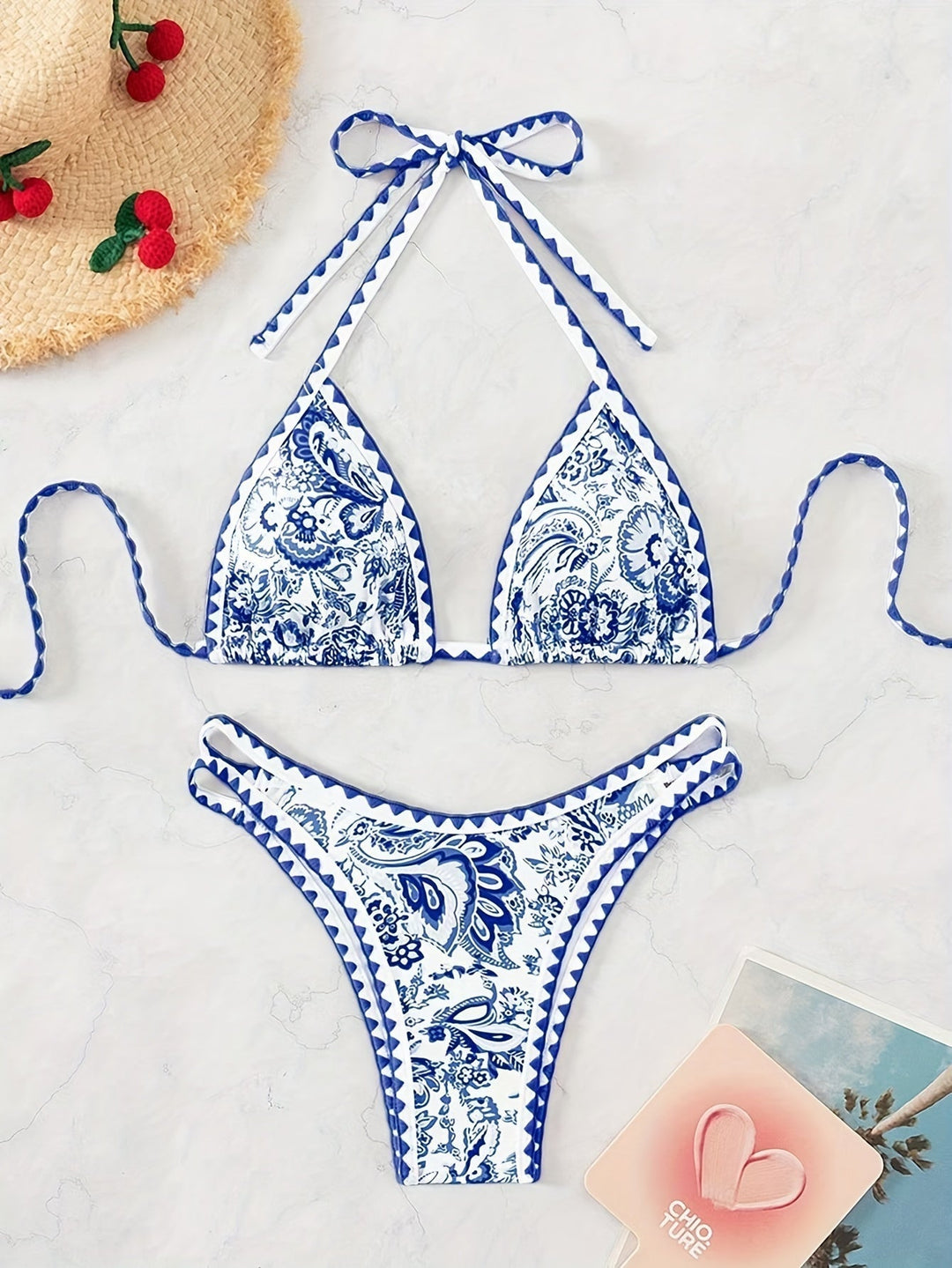 Orabella | Luxueus Paisley Bikini-Set met Verfijnde Boorddetails voor een Elegante Look