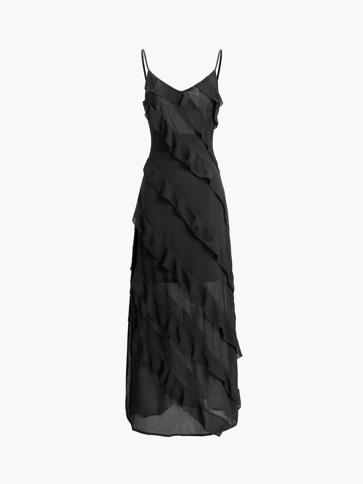 Verführerisches Ravenna™ Chiffonkleid mit offenem Rücken und auffälligem Schlitz - betonen Sie Ihre Weiblichkeit