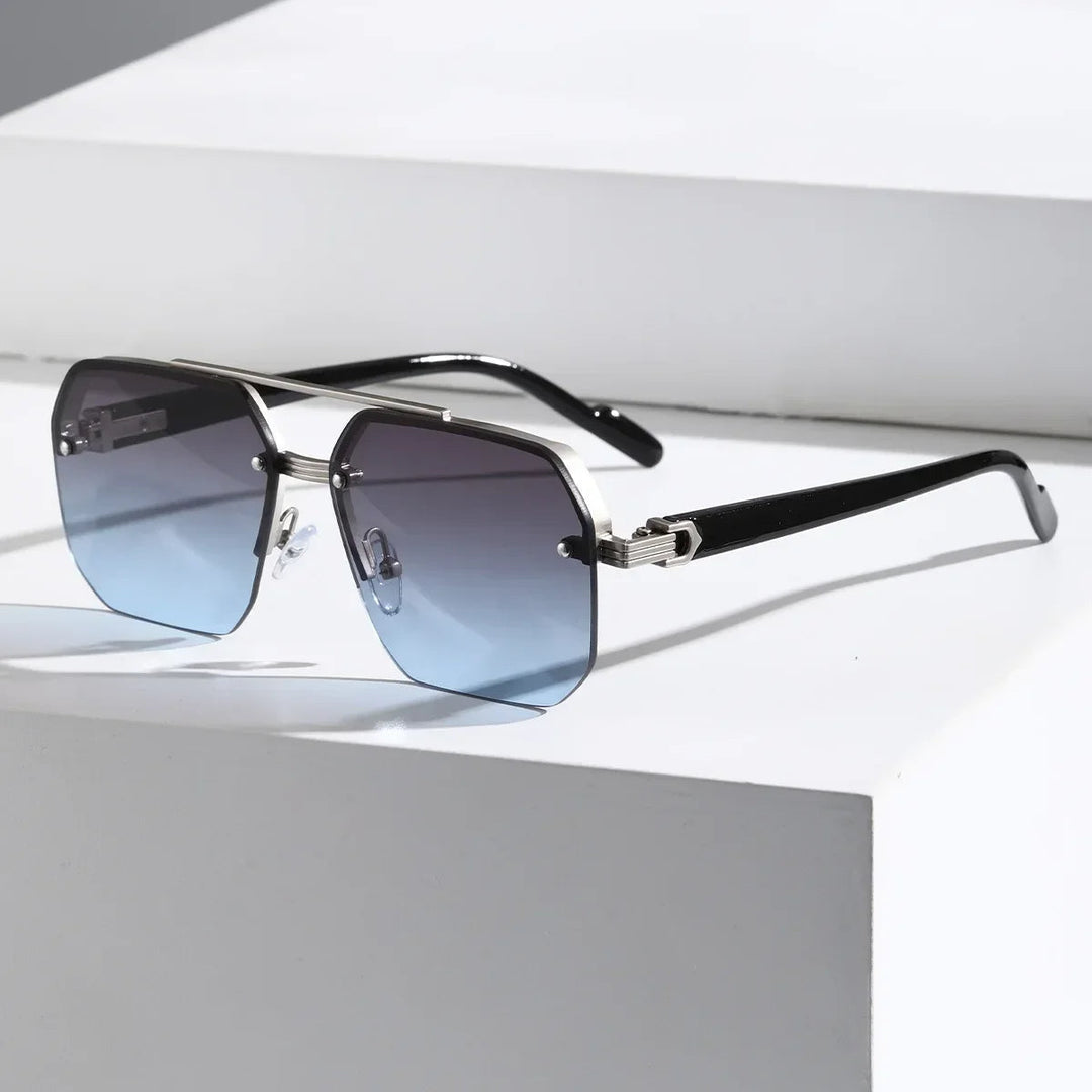 Elegante geometrische Sonnenbrille für Herren – stilvoller moderner Look
