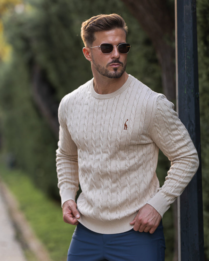 Modischer Herrenpullover aus weichem Baumwollstrick - zeitloser Komfort und Eleganz