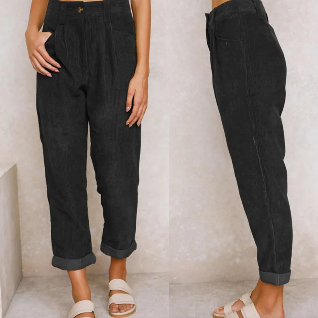 Stylische Damenhose mit hoher Taille für einen eleganten und modischen Look