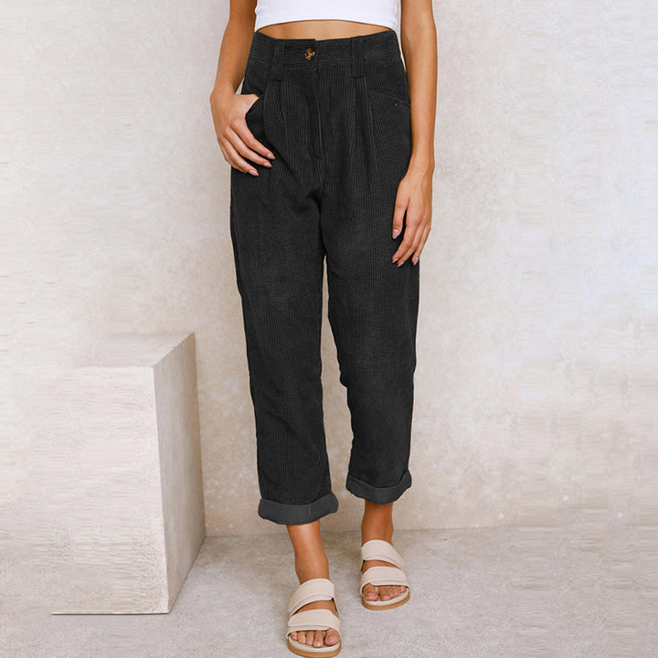 Stylische Damenhose mit hoher Taille für einen eleganten und modischen Look