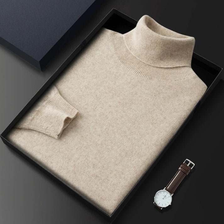 Exklusiver Herren-Rollkragenpullover aus Kaschmir - eine Kombination aus Eleganz und hohem Komfort