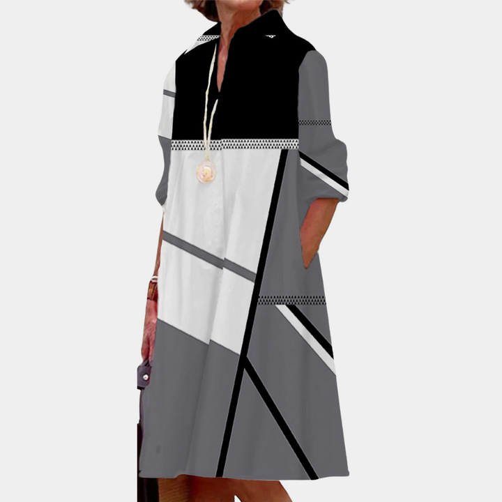 Trendy lässiges Damenkleid mit Druck