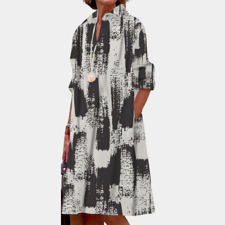 Trendy lässiges Damenkleid mit Druck