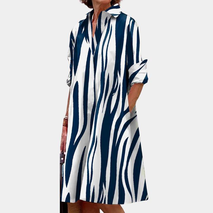 Trendy lässiges Damenkleid mit Druck