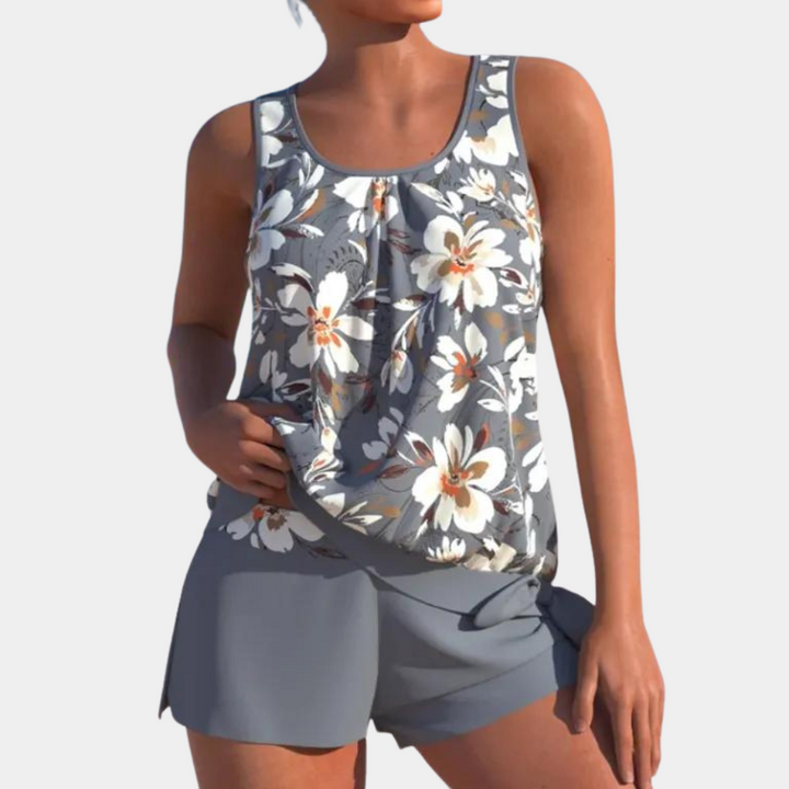 Alice | Ensemble Tankini Floral Élégant pour un Look Frais et Chic