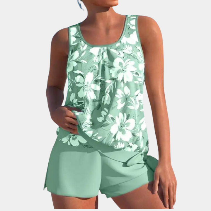 Alice | Ensemble Tankini Floral Élégant pour un Look Frais et Chic