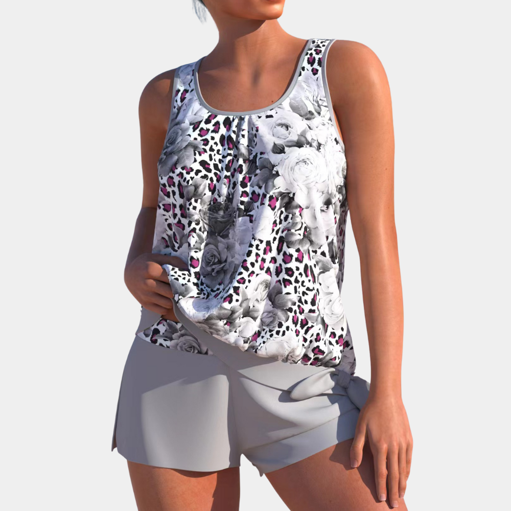 Alice | Ensemble Tankini Floral Élégant pour un Look Frais et Chic