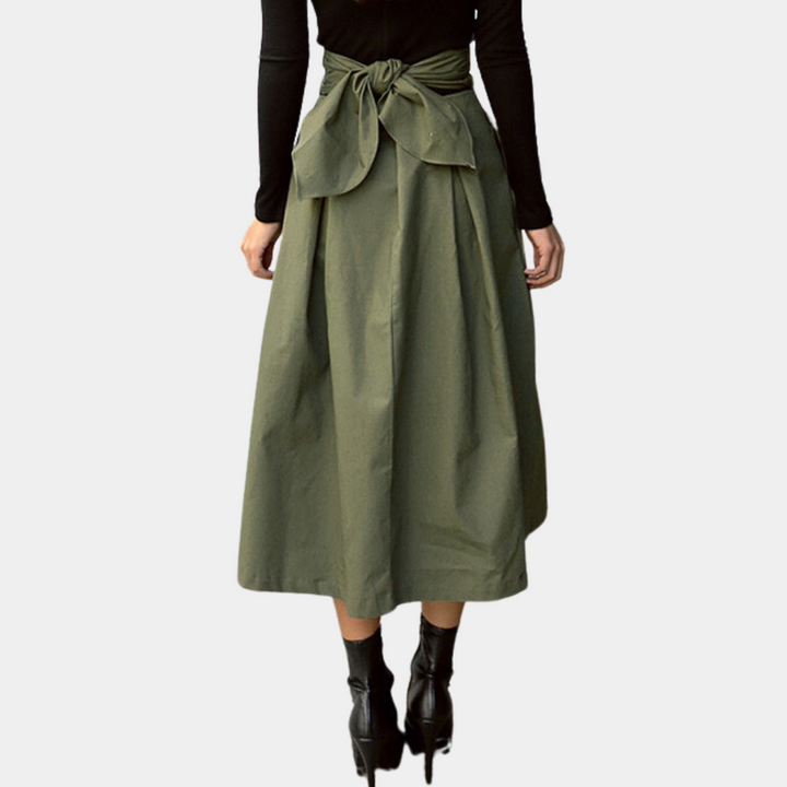 Stylowy damski elegancki rok z wysokim stanem - Gabriella