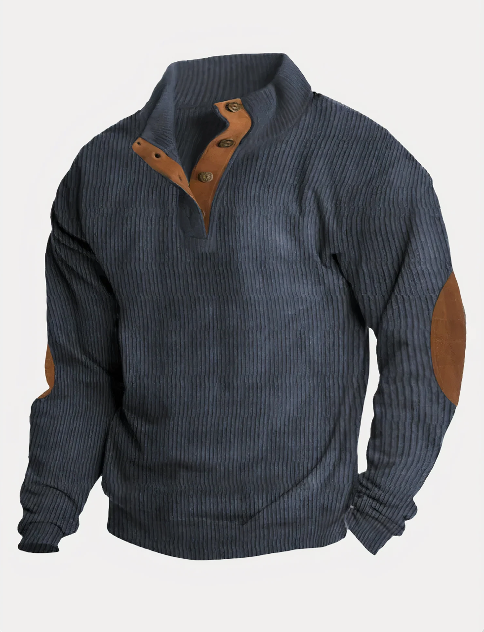 Modischer Herren-Rippenstrickpullover - Alltagsklassiker