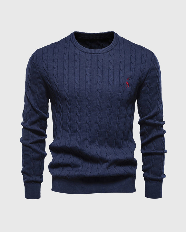Modischer Herrenpullover aus weichem Baumwollstrick - zeitloser Komfort und Eleganz