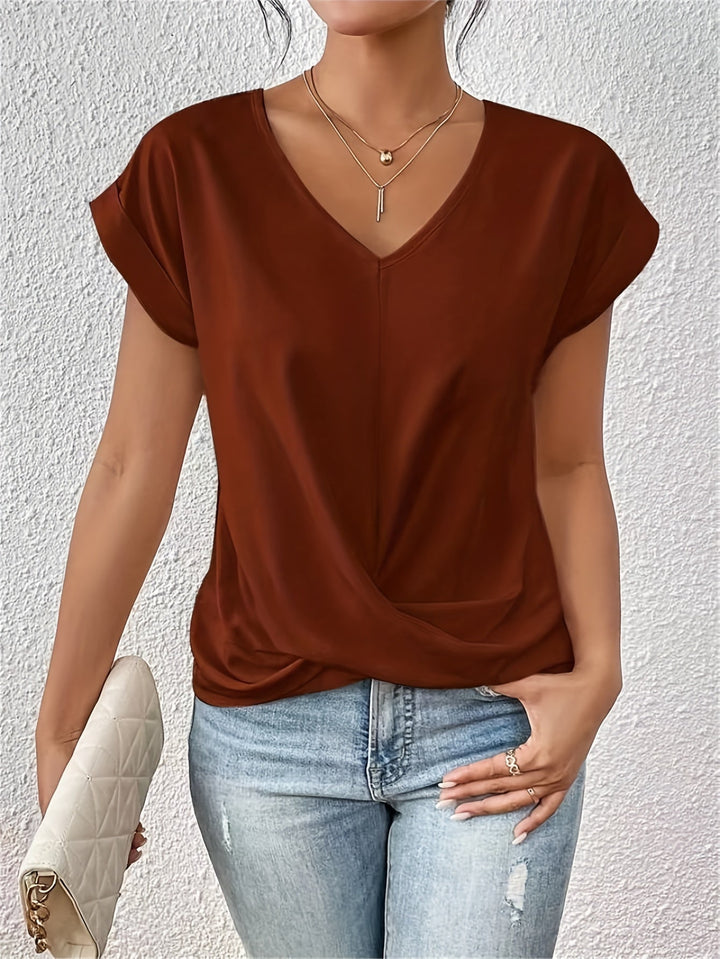 Modisches Damen-T-Shirt mit V-Ausschnitt - perfekt für jede Gelegenheit