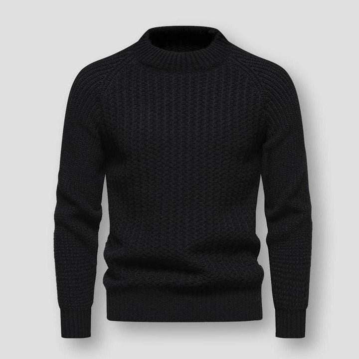 Ekskluzywny męski sweter z luksusowej dzianiny waflowej dla wyjątkowego stylu