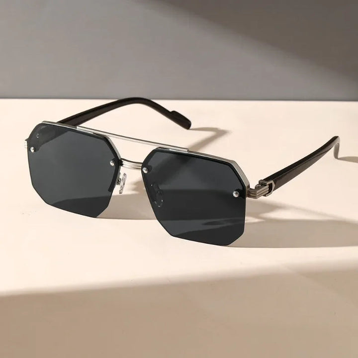 Elegante geometrische Sonnenbrille für Herren – stilvoller moderner Look