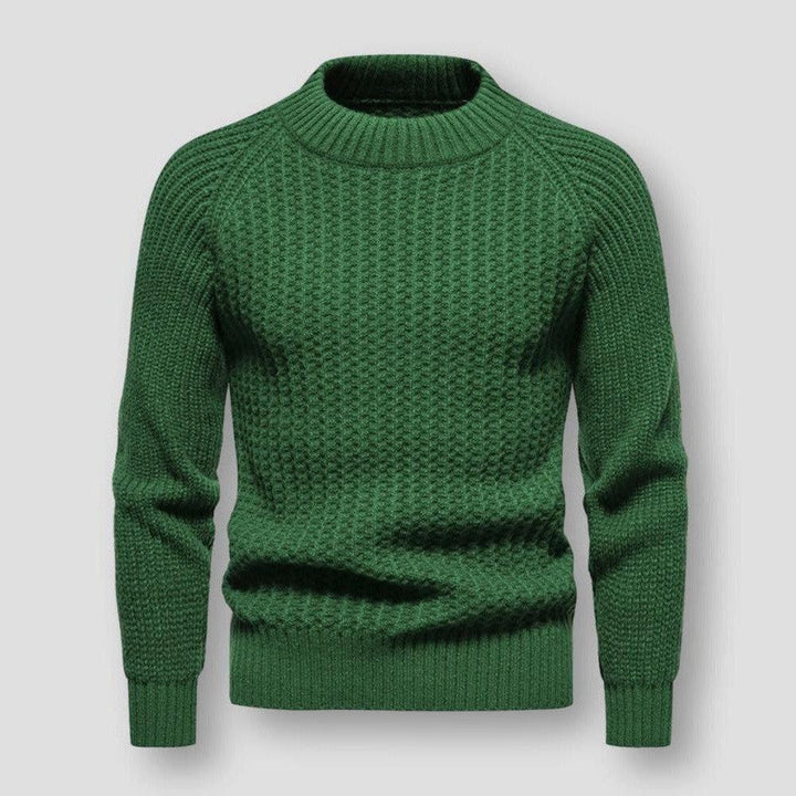 Ekskluzywny męski sweter z luksusowej dzianiny waflowej dla wyjątkowego stylu