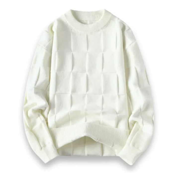 Stylowy męski sweter z dzianiny z wysokiej jakości bawełny - klasyczny i ponadczasowy design