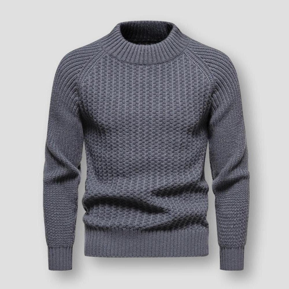 Ekskluzywny męski sweter z luksusowej dzianiny waflowej dla wyjątkowego stylu