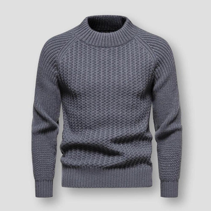 Ekskluzywny męski sweter z luksusowej dzianiny waflowej dla wyjątkowego stylu