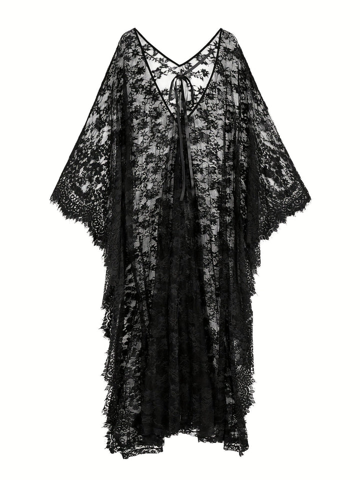Danilla | Chique Transparante Kant Kimono für einen stijlvollen Strandlook