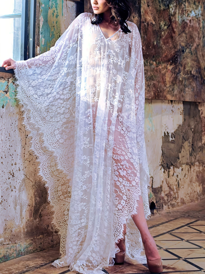 Danilla | Chique Transparante Kant Kimono für einen stijlvollen Strandlook