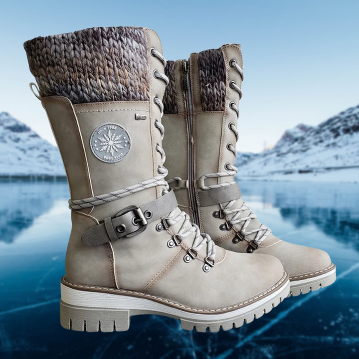 Stylische und bequeme Damen-Winterstiefel aus Leder für kalte Tage