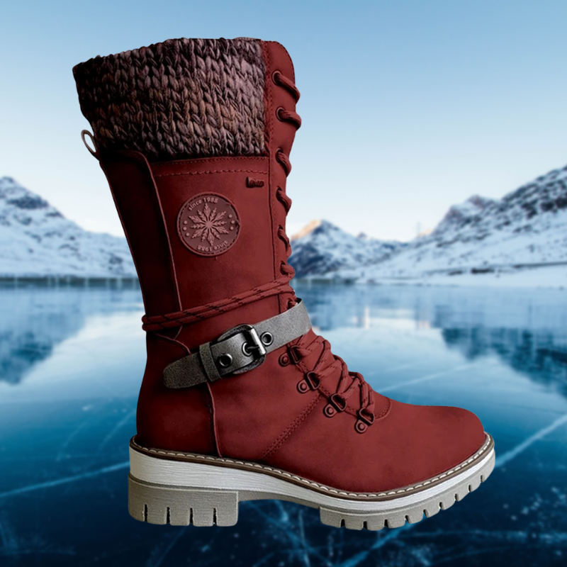 Stylische und bequeme Damen-Winterstiefel aus Leder für kalte Tage