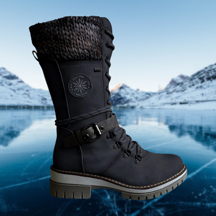 Stylische und bequeme Damen-Winterstiefel aus Leder für kalte Tage
