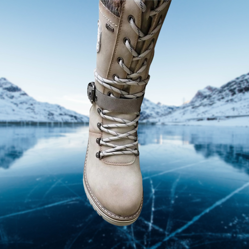 Stylische und bequeme Damen-Winterstiefel aus Leder für kalte Tage