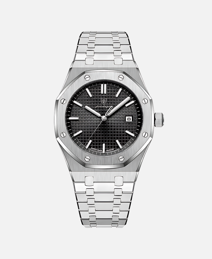 Elegancki męski zegarek 41 mm z trwałą kopertą ze stali nierdzewnej