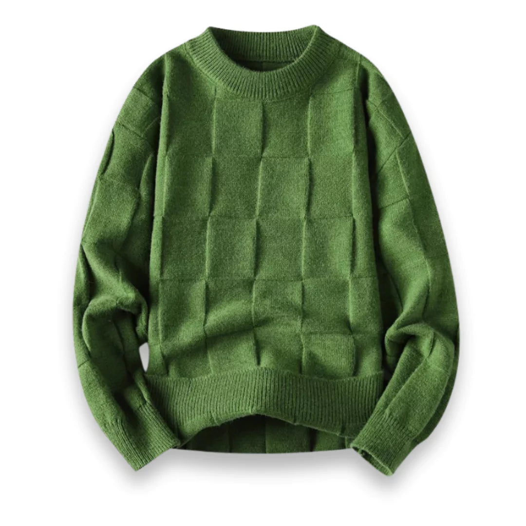 Stylowy męski sweter z dzianiny z wysokiej jakości bawełny - klasyczny i ponadczasowy design