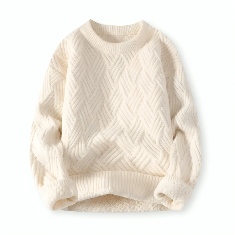 Herren-Wollpullover mit elegantem Twill - klassischer Stil und unübertroffene Wärme