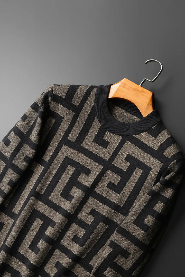 Stilvoller Herrenstrickpullover im eleganten klassischen Stil