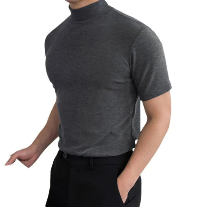 Atmungsaktives Kurzarm-Rollkragen-T-Shirt für Herren - Komfort und Stil für den Alltag