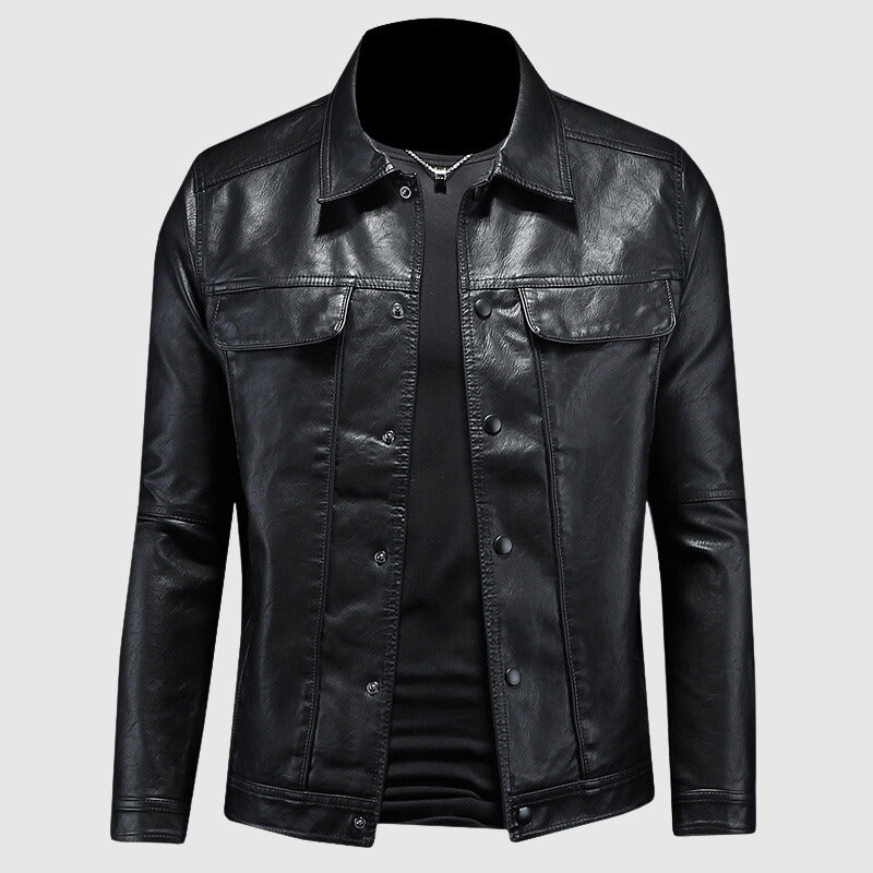 Ekskluzywna Męska Kurtka Biker Premium - Stylowa i Swobodna na Rockowy Look