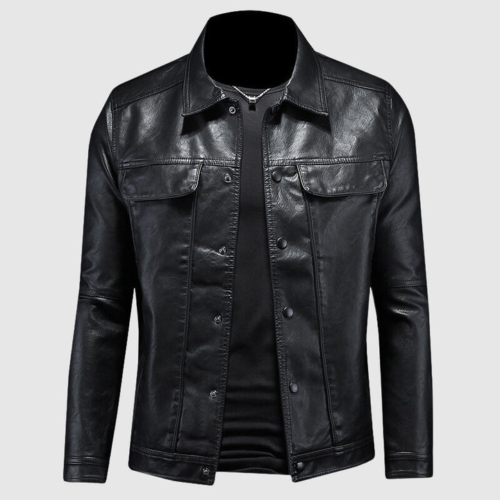 Ekskluzywna Męska Kurtka Biker Premium - Stylowa i Swobodna na Rockowy Look