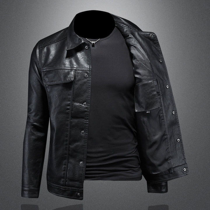 Ekskluzywna Męska Kurtka Biker Premium - Stylowa i Swobodna na Rockowy Look