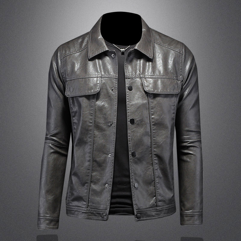 Ekskluzywna Męska Kurtka Biker Premium - Stylowa i Swobodna na Rockowy Look