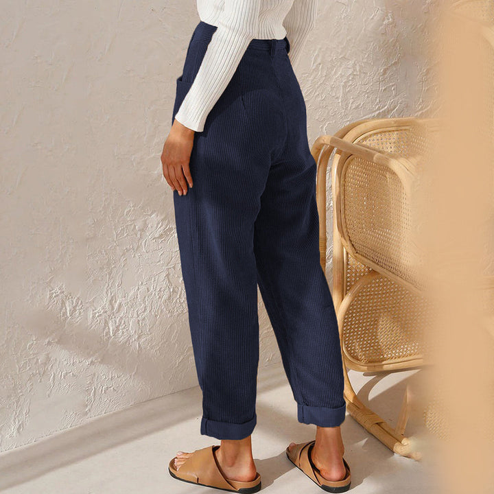 Stylische Damenhose mit hoher Taille für einen eleganten und modischen Look