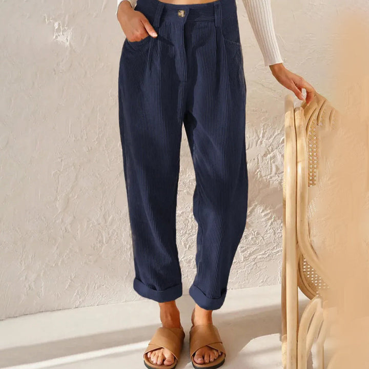 Stylische Damenhose mit hoher Taille für einen eleganten und modischen Look