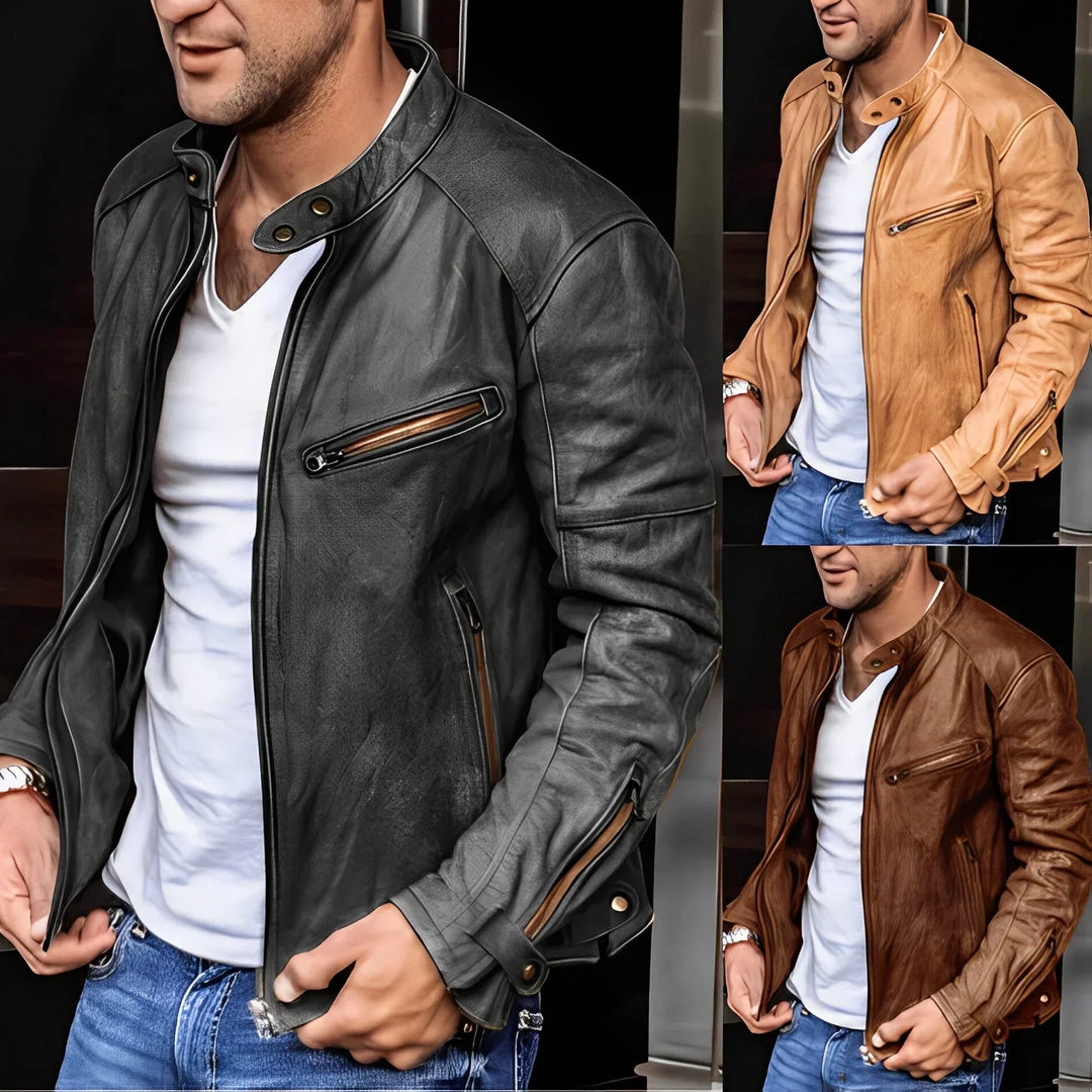 Modische und wasserdichte Herrenjacke mit funktionellem Reißverschluss