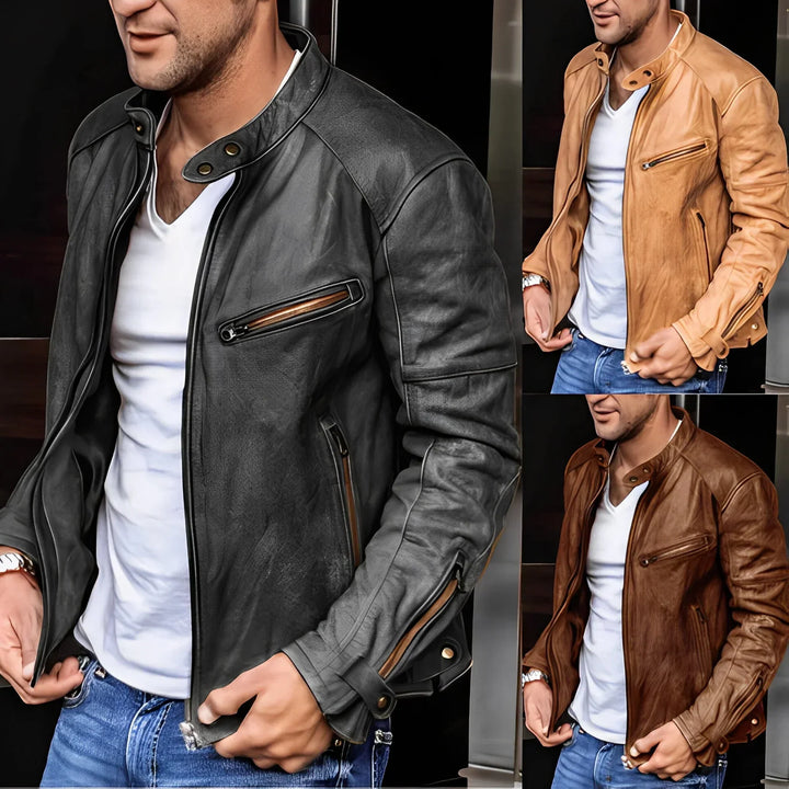 Modische und wasserdichte Herrenjacke mit funktionellem Reißverschluss