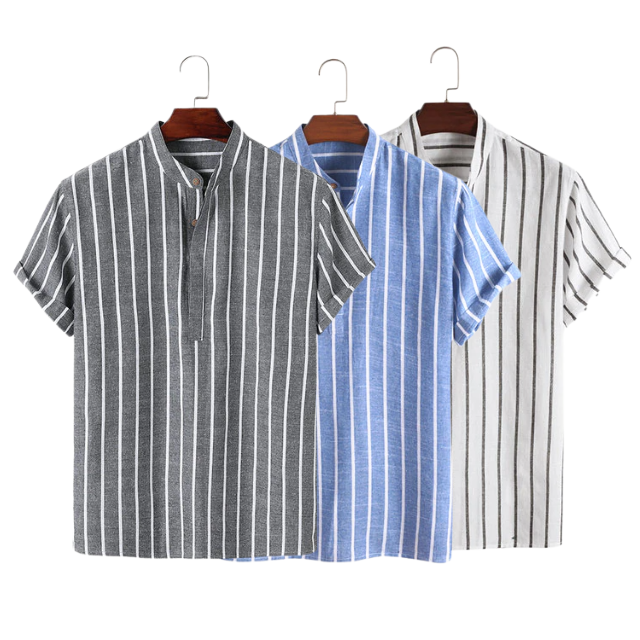 Stilvolles und elegantes Herren-Premiumhemd mit trendigem Santorini-Muster