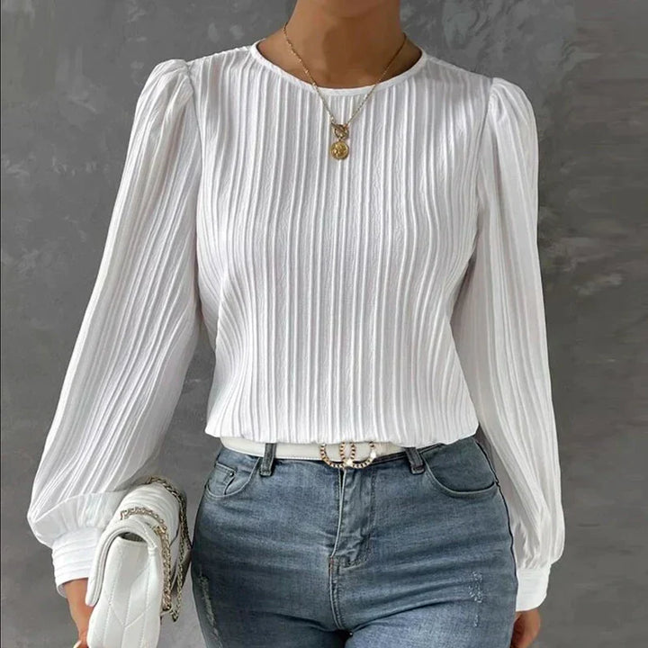 Elegante plissierte Damenbluse ideal für stilvolle Anlässe
