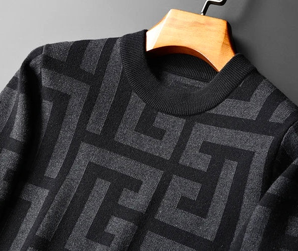 Stilvoller Herrenstrickpullover im eleganten klassischen Stil