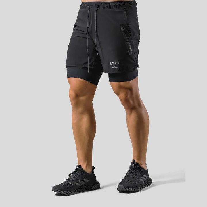 Vielseitige 2-in-1-Sport- und Trainingsshorts für Männer - optimale Leistung und Komfort bei jedem Schritt