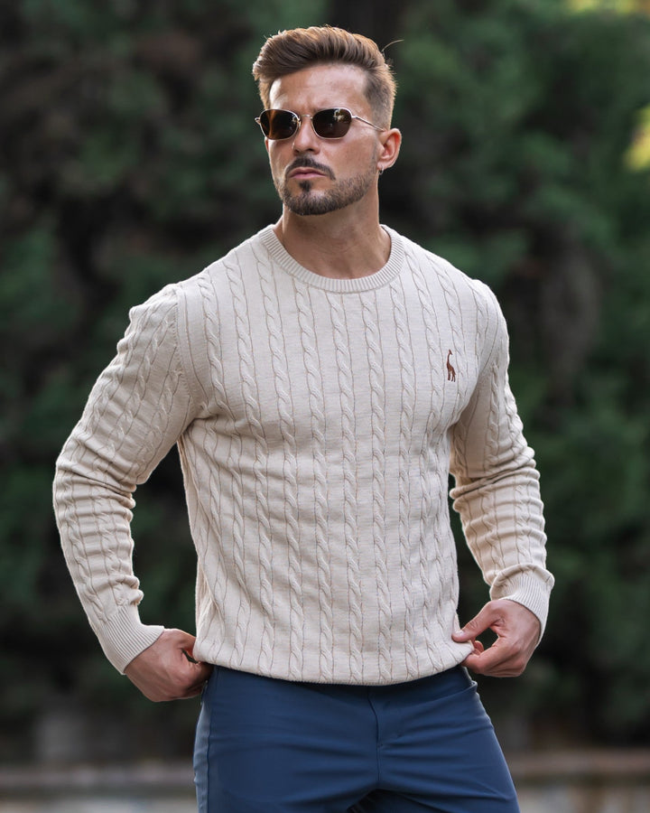 Modischer Herrenpullover aus weichem Baumwollstrick - zeitloser Komfort und Eleganz